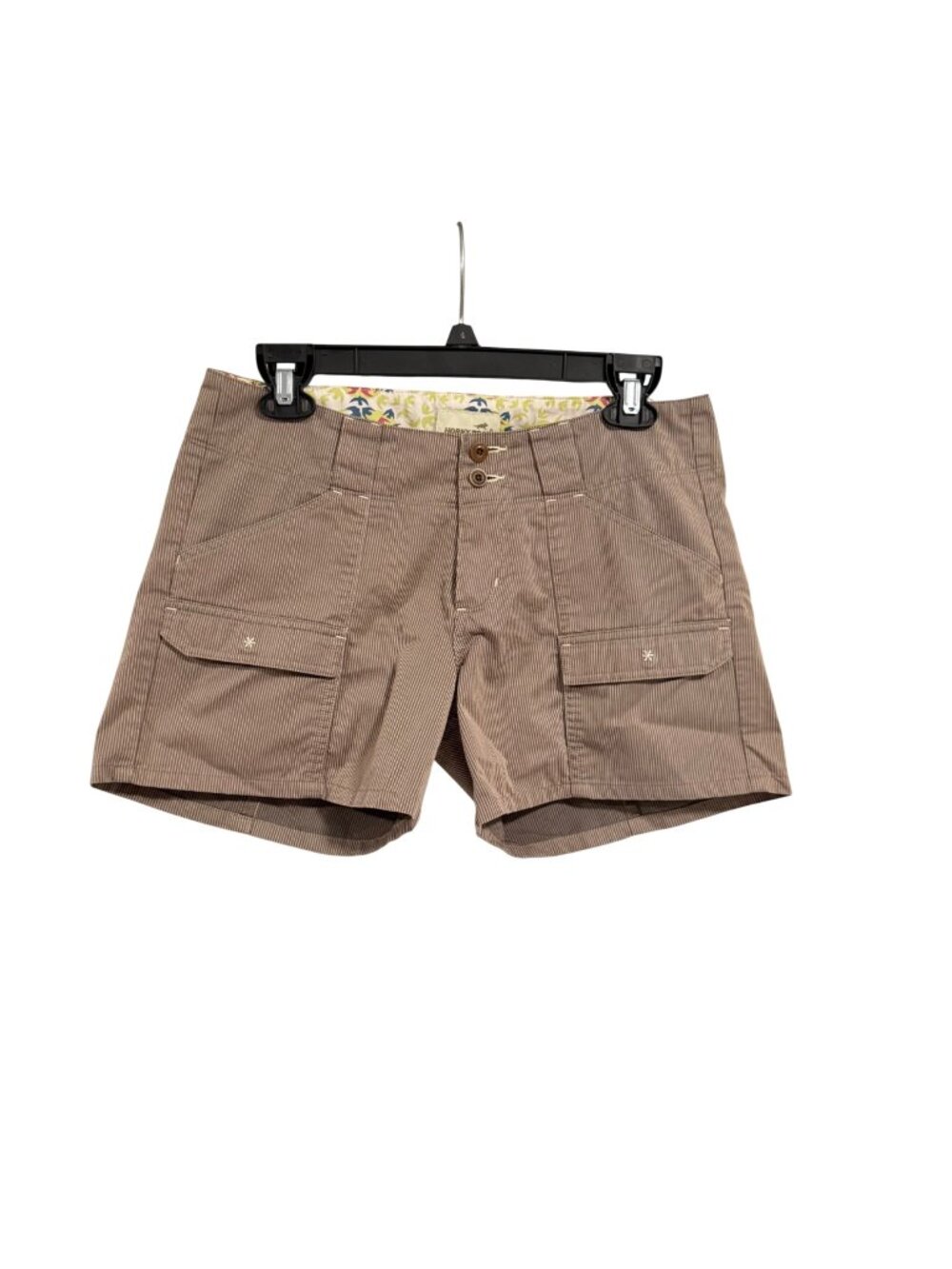 Horny Toad (Toad&Co) Brown Pinstripe Shorts Size 4